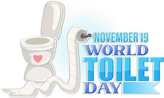 World toilet day text design vector