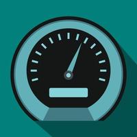 Speedometer icon in flat style vector