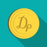 Drachma icon, flat style vector