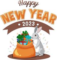 Year of the Rabbit Happy New Year Banner vector