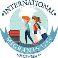 International Migrants Day Banner Design vector