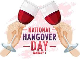 National Hangover Day Banner Design vector