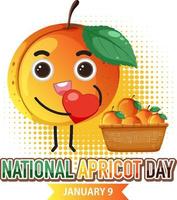 National apricot day icon vector