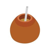 Chimarrao for mate or terere icon vector