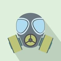 Gas mask flat icon vector