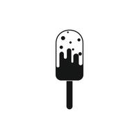 Chocolate ice cream icon, simple style vector