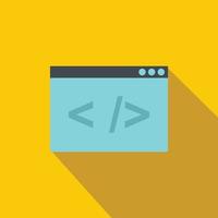 Greater than or less than icon, flat style vector