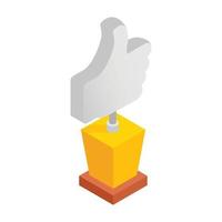 mejor elección icono isométrico 3d vector