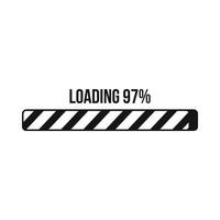 Progress loading bar icon, simple style vector