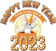 Year of the Rabbit Happy New Year Banner vector