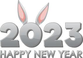 Happy New Year 2023 text for banner design vector