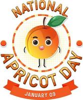 National apricot day icon vector