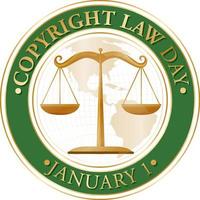 Copyright Law Day Banner Design vector