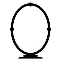 Mirror simple icon vector