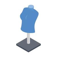 Mannequin isometric 3d icon vector