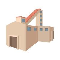 Fossil fuel power station cartoon icon vector