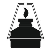 Portable gas burner black simple icon vector