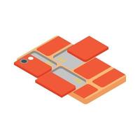 Modular smartphone icon, isometric 3d style vector