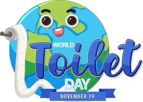 World toilet day text design vector