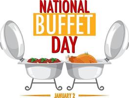 National Buffet Day Text Banner Design vector