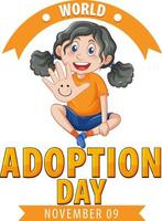 World Adoption Day Poster Design vector