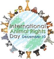 International Animal Rights Day banner design vector