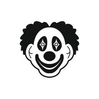 Clown black simple icon vector
