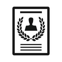 Certificate, diploma, charter icon, simple style vector