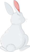 personaje de dibujos animados de conejo blanco vector