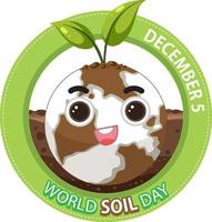 World soil day text for banner or poster design vector