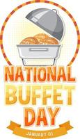 National Buffet Day icon vector