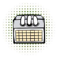 Desktop calendar comics icon vector