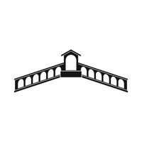 Rialto Bridge, Venice icon, simple style vector