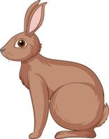 Cute brown rabbit cartoon character vector