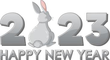 Happy new year 2023 rabbit year vector