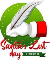 Happy Santa List Banner Design vector