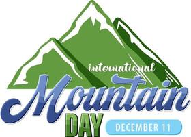 International Mountain Day Banner Design vector