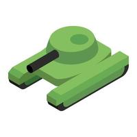 icono isométrico 3d del tanque del ejército vector