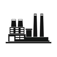 Factory building black simple icon vector