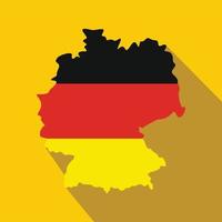 Map of Germany with flag of Germany icon vector