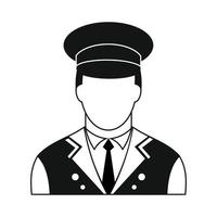 Doorman black simple icon vector