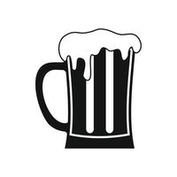 Mug of beer icon, simple style vector