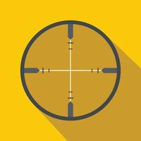 Crosshair flat icon vector