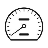 Speedometer icon in simple style vector