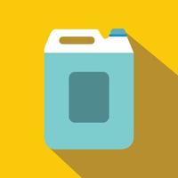 Plastic canister flat icon with shadow vector