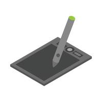 Graphics tablet icon, cartoon style vector