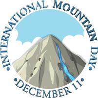 International Mountain Day Poster Template vector