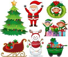 Christmas objects and elements set vector