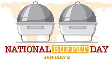 National Buffet Day Text Banner Design vector