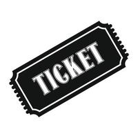 Vintage ticket simple icon vector